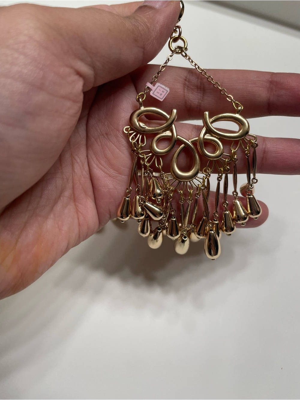 Gold Statement Chandelier Fringe Earrings | Boho Anthropologie Style